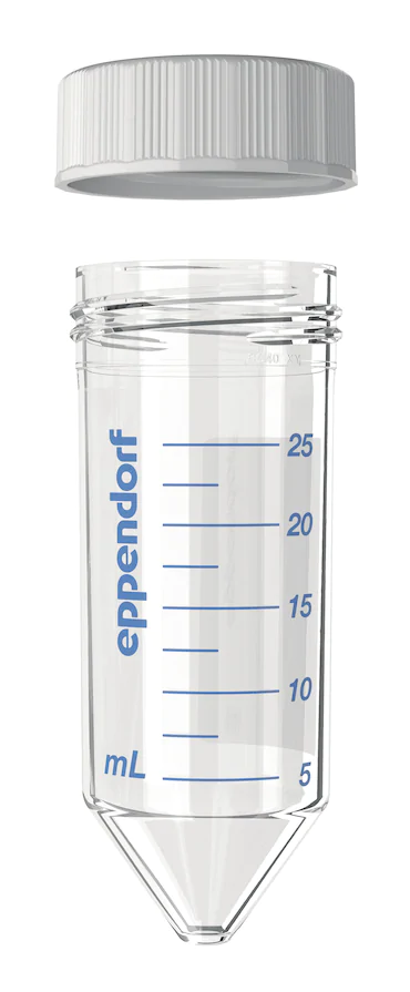 艾本德Eppendorf Conical Tubes 25 mL 帶螺旋蓋, 25 mL, 啟動套裝，4  個單離心管架，6  個轉(zhuǎn)子適配器，轉(zhuǎn)子孔可容納 50  mL 錐形管, PCR 潔凈級, 無